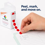Sticker Dots, 3/4 Inch Round Red Labels - 1000 Removable Stickers per Dispenser Box, Ideal for Arts & Crafts - Color