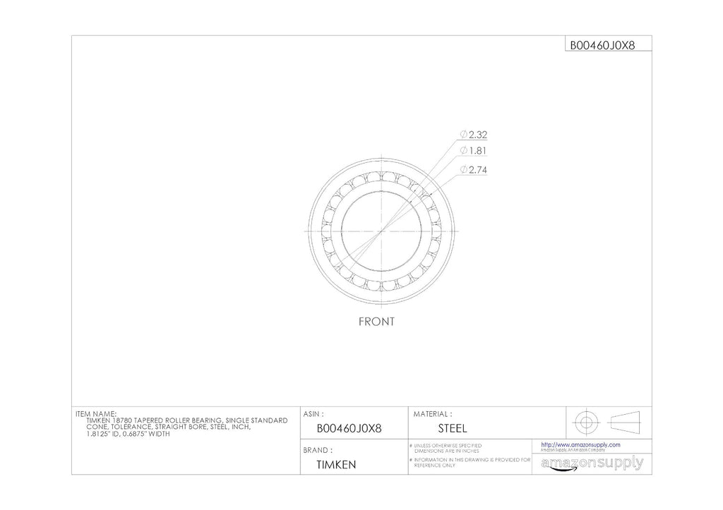Timken Tapered Roller Bearing Cone - 18780