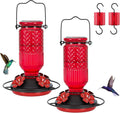 Glass Hummingbird Feeder for Outdoors, Leak-Resistant, 16 oz