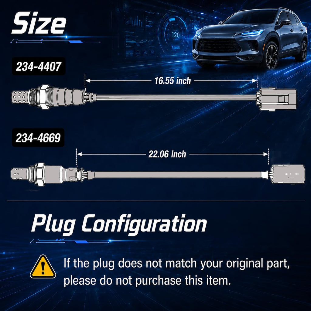 4Pcs Oxygen O2 Sensor Upstream Downstream Fit for Chevy Silverado 2003-2007