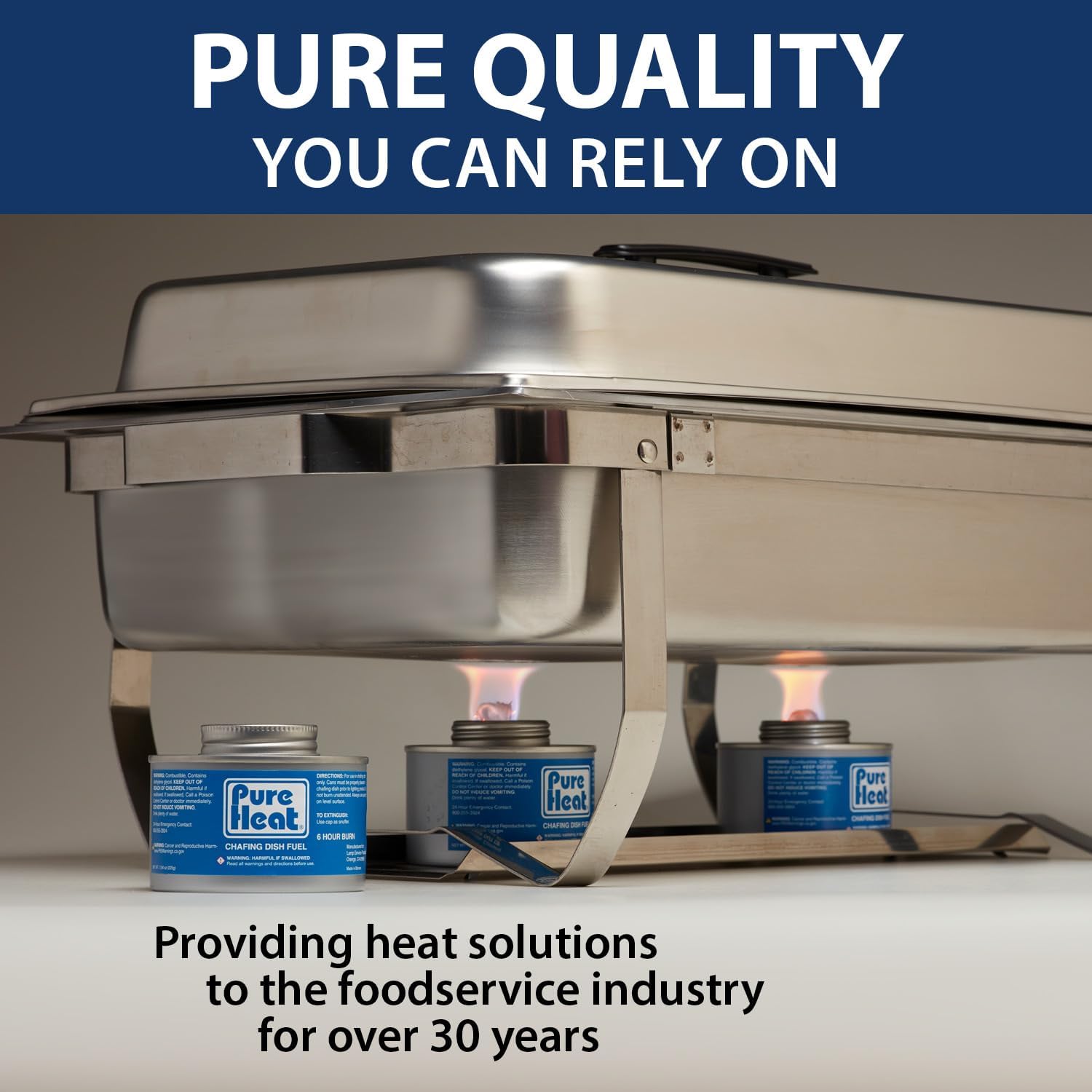 6-Hour Chafing Fuel Cans (12 Pack) - Resealable Burner Fuel - Food Warmer Cans for Chafing Dishes - Canned Heat