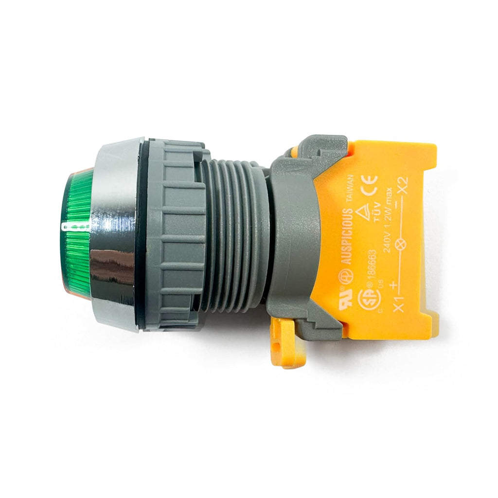 Alpinetech PLN-30 30mm 120V AC/DC LED Pilot Indicator Light (Green)