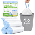 1.6 Gallon Small Drawstring Trash Bags Mini Garbage Bags 60 Counts