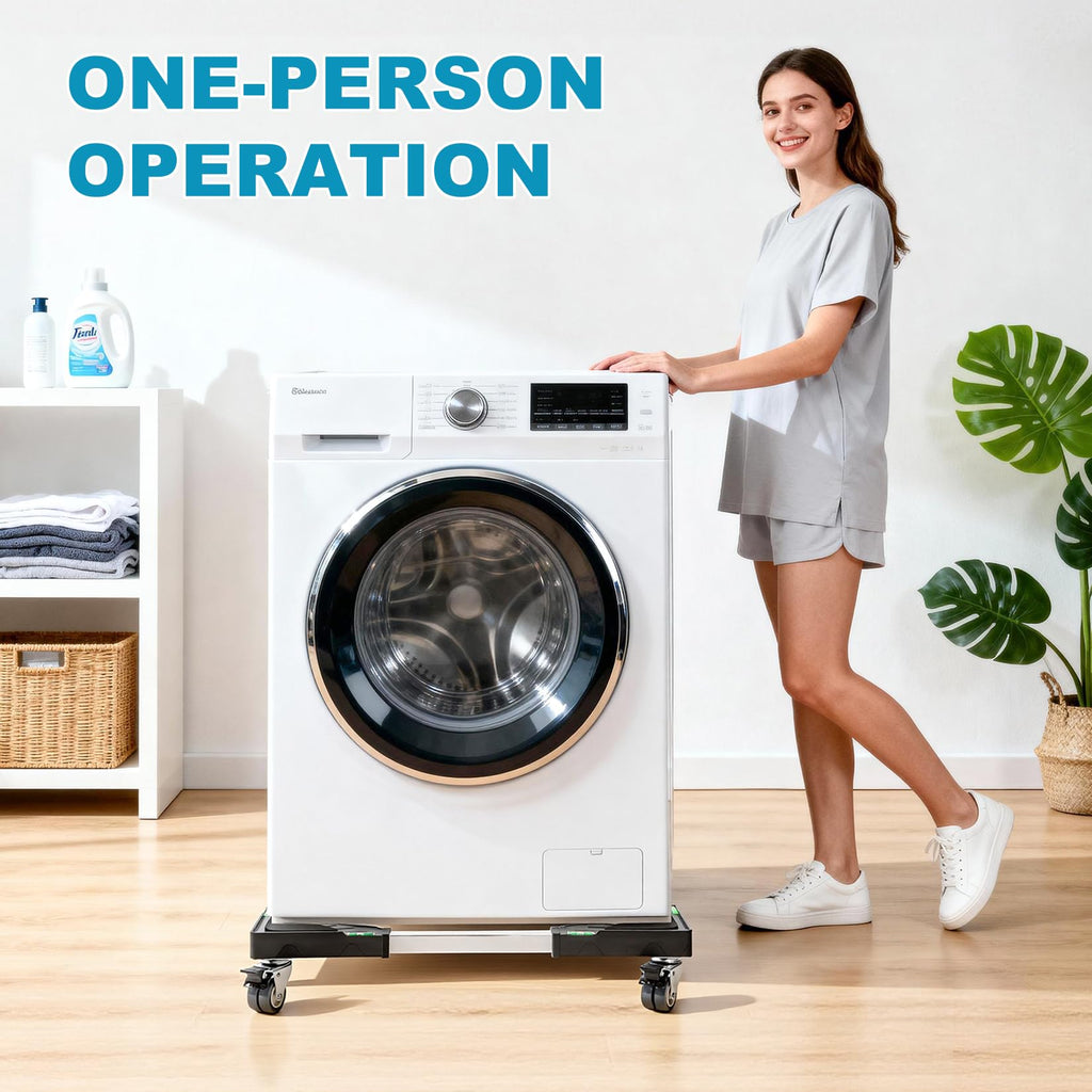 Furniture Dolly Adjustable Mini Fridge Stand with Wheels Washing Machine Stand Mobile Roller with 4 Locking Swivel