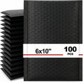 100 Pack Bubble Mailers 6x10", Usable Size 6x9" Self Seal Padded Envelopes Opaque Poly Wrap Bubble Bags Waterproof