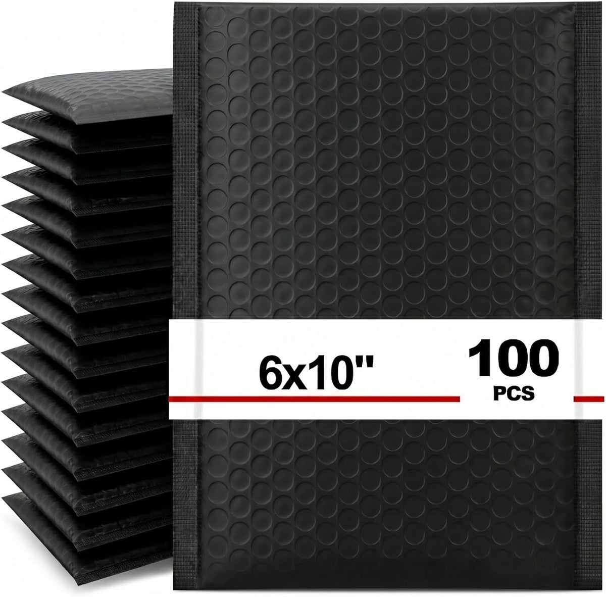 100 Pack Bubble Mailers 6x10", Usable Size 6x9" Self Seal Padded Envelopes Opaque Poly Wrap Bubble Bags Waterproof