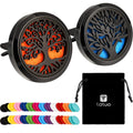 2 Pcs Car Aromatherapy Vent Clip Diffuser, Tree Patterns