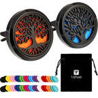 2 Pcs Car Aromatherapy Vent Clip Diffuser, Tree Patterns