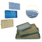 Plastic Autoclavable Instruments Storage Box S/M/L Size For Instruments Sterilization Tray Case with Silicone Mat (M