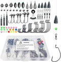 Fishing Accessories Kit Organized Fishing Tackle Box | Included Hooks, Sinkers Weights, Rubber Bobber, Jigs, Beads