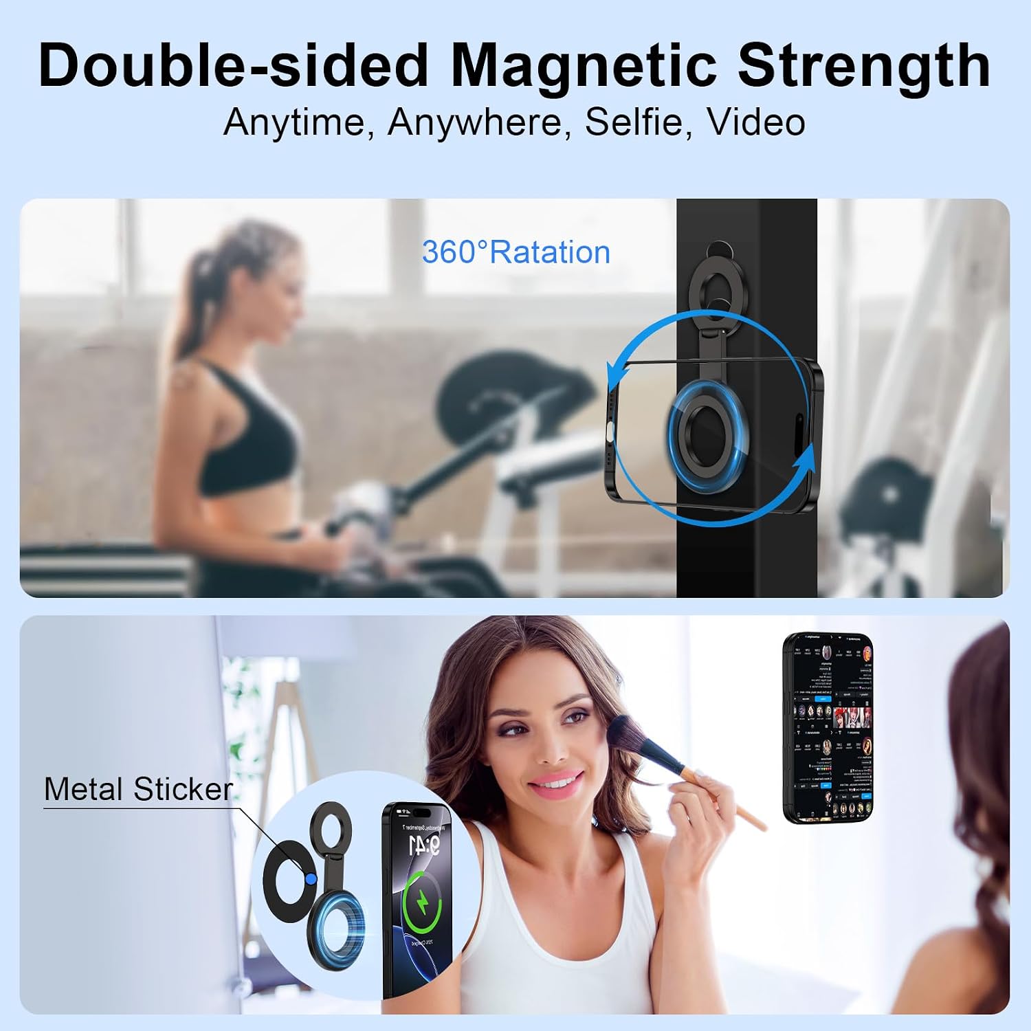 Magnetic Phone Grip Stand MagSafe Ring Holder for Samsung Galaxy S26 Ultra | Magnet Gym Finger Grip Kickstand