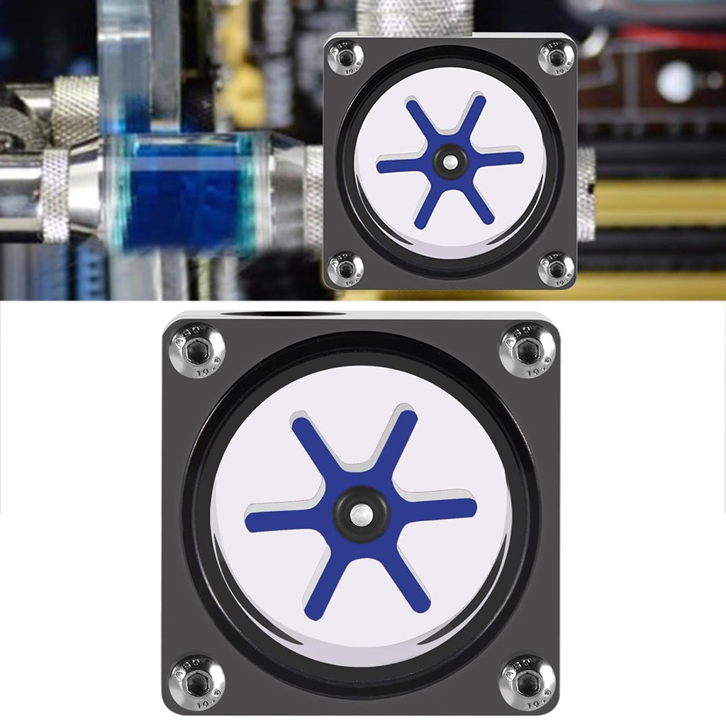 FOSA Flow Meter Indicator for PC Water Cooling System, G1/4 Threaded 6 Impeller 3 Ways Computer Water Flow Meter