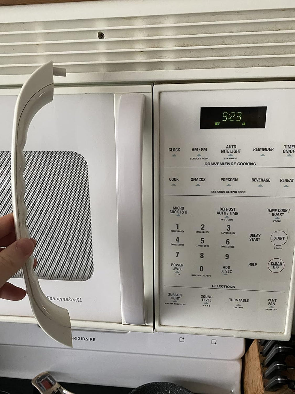 WB15X335 Microwave Door Handle Compatible with Select GE Spacemaker XL