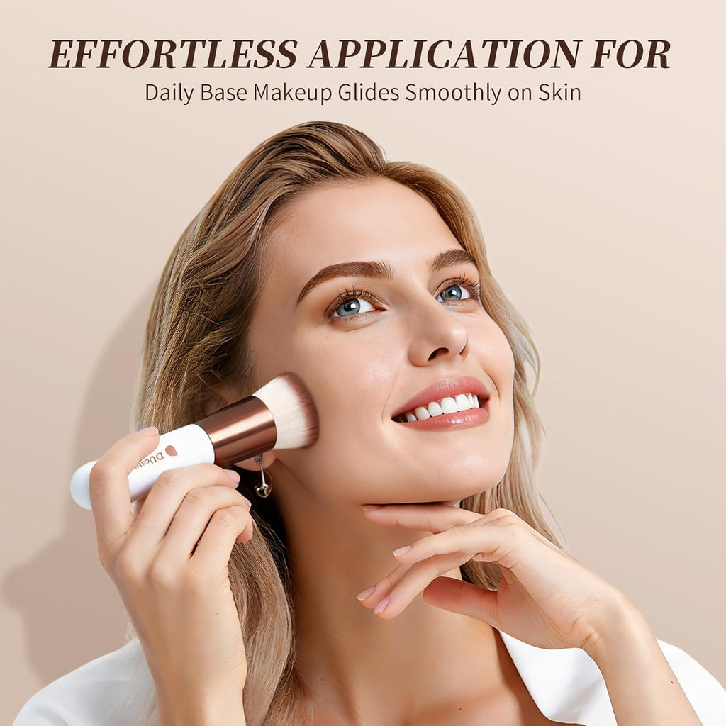 Foundation Brush,Flat Top Kabuki Brush Synthetic Professional Makeup Brush Liquid Blending Mineral Powder Buffing