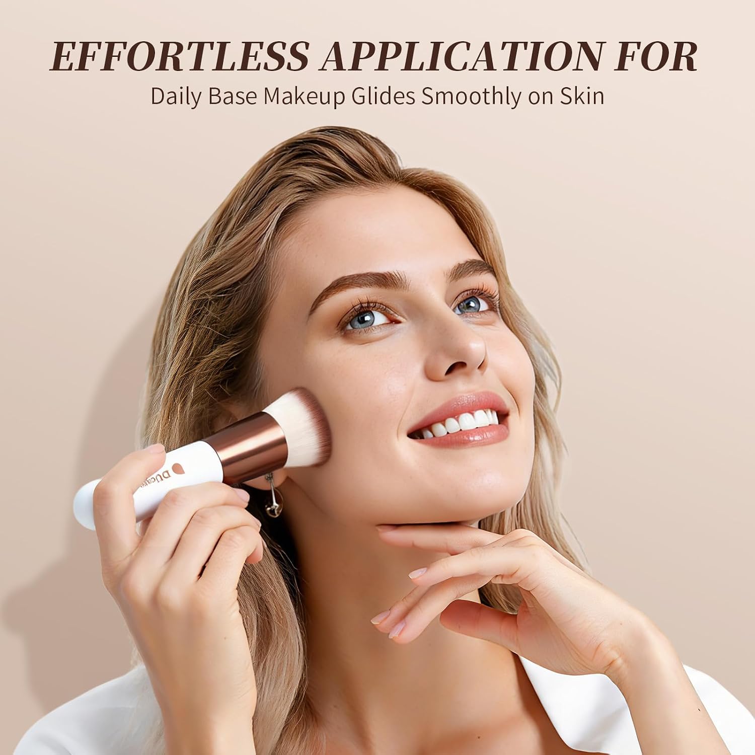 Foundation Brush,Flat Top Kabuki Brush Synthetic Professional Makeup Brush Liquid Blending Mineral Powder Buffing