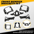 Jecoupoon Front Bumper Brackets Compatible with 2016-2018 Silverado 1500