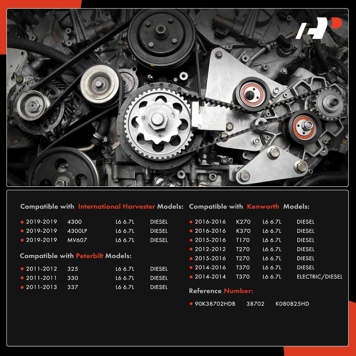 A-Premium Engine Serpentine Belt Drive Kit Compatible with International