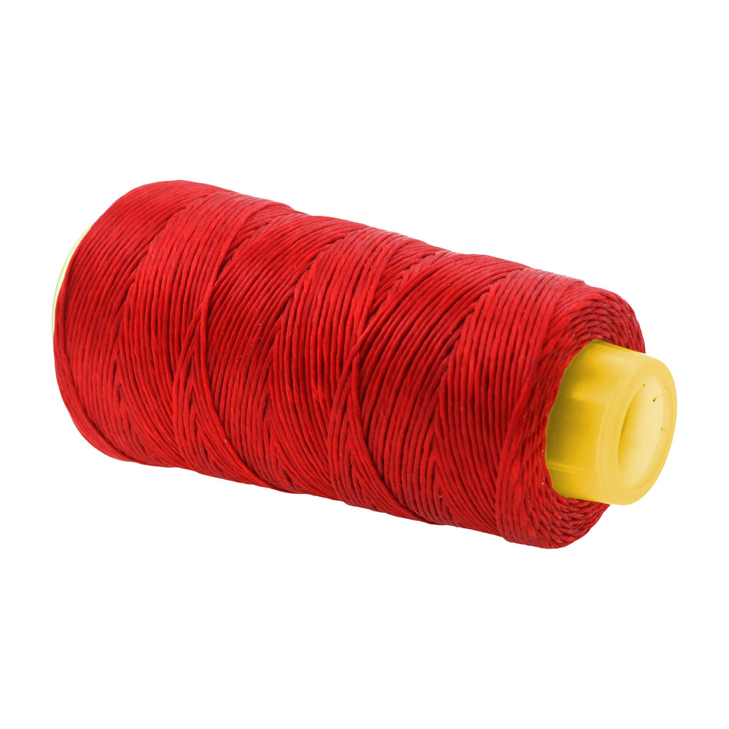 1mm Red Waxed Twine for Rope Whipping with Needle, 164 YDs
