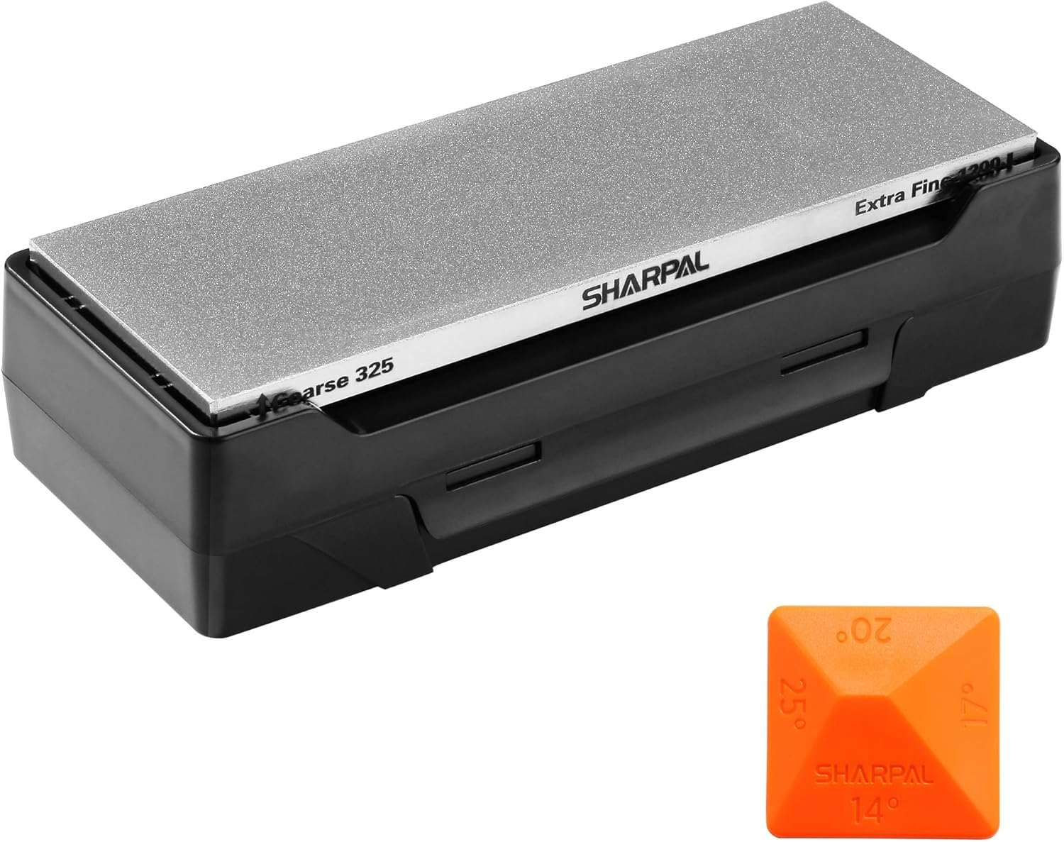 162N Double-sided Diamond Sharpening Stone, 8 in. x 3 in. | Coarse 325 / Extra Fine 1200 Grit, Storage Case with