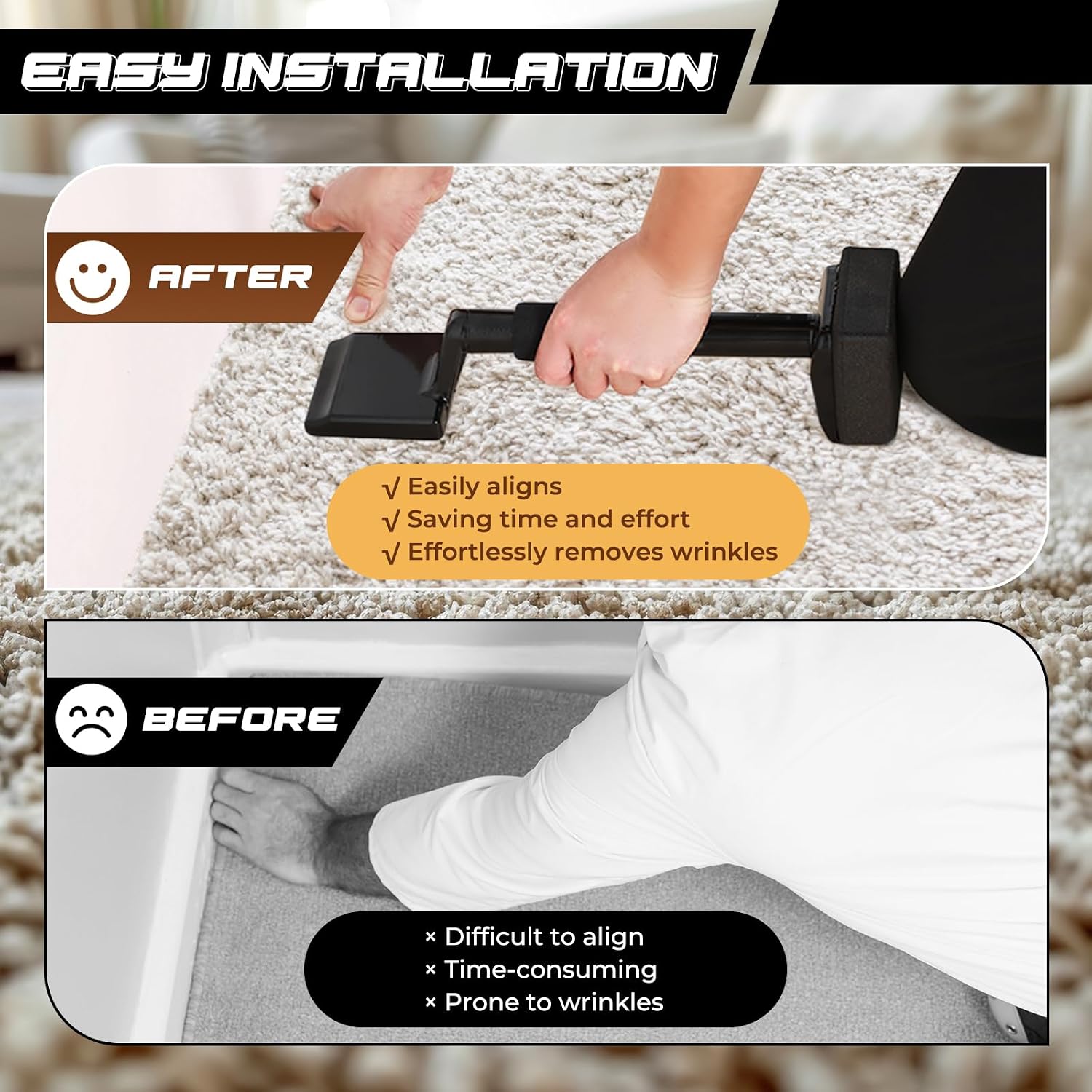 Economy Carpet Knee Kicker 16-5/8" Non-Adjustable Light-duty