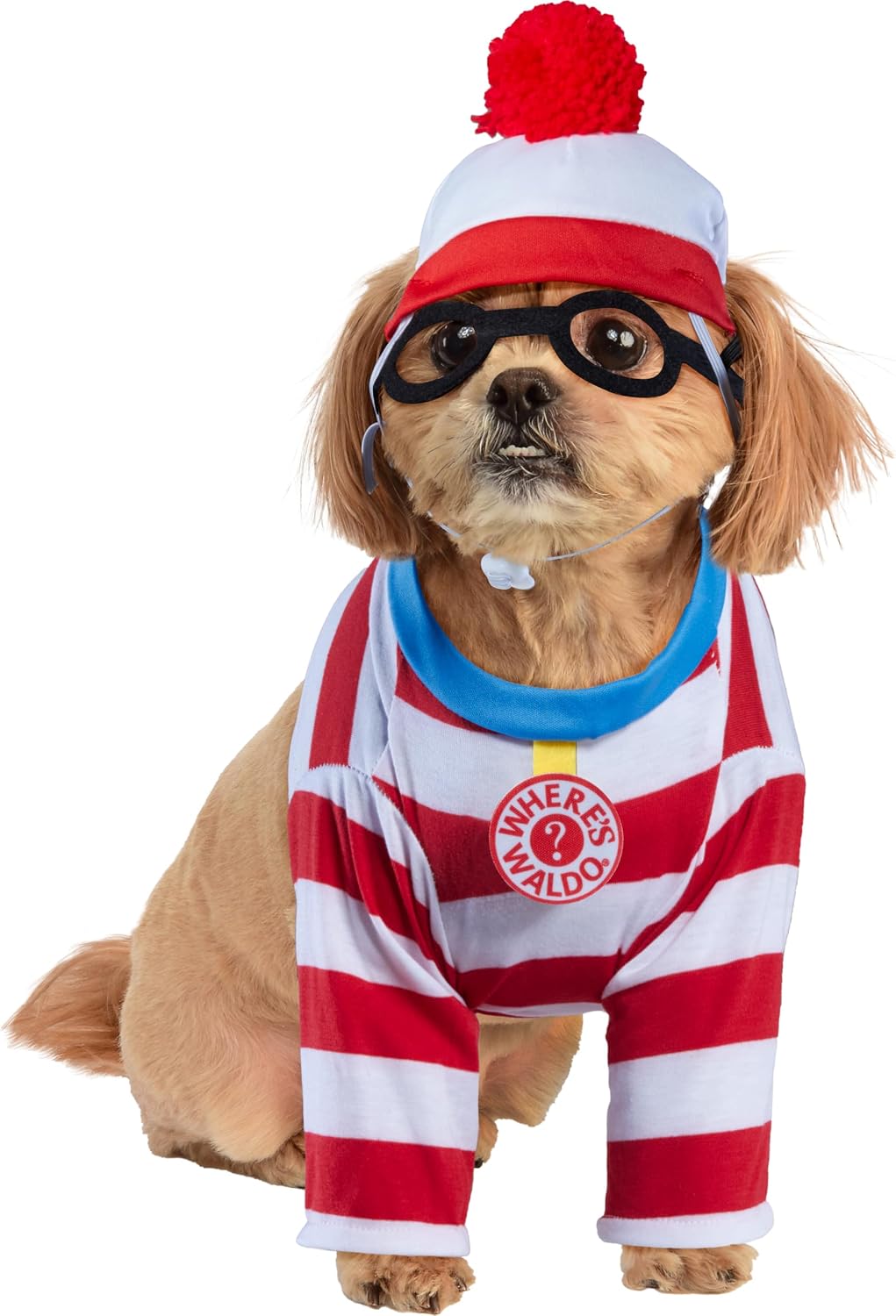 Where's Waldo: Waldo Pet Costume for For Dogs or Cats by Rubies, XL