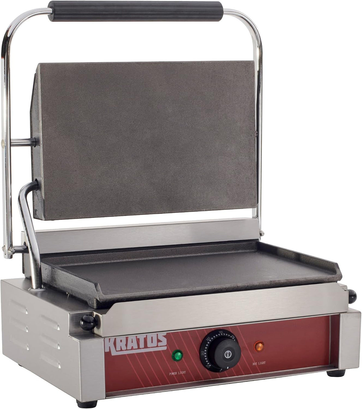 Commercial Electric Panini Sandwich Grill with Smooth Plates