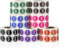 7000 PCS Small 7-Day of The Week Double Row Adhesive Stickers Bulk - 0.5 Inch Color Coded Dots Round Food Rotation