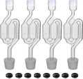 Bubble Airlock Set, 4 Airlocks for Fermenting, 4 Drilling #6 Stoppers and 8 Airlock Grommets, Used for Brewing Wine
