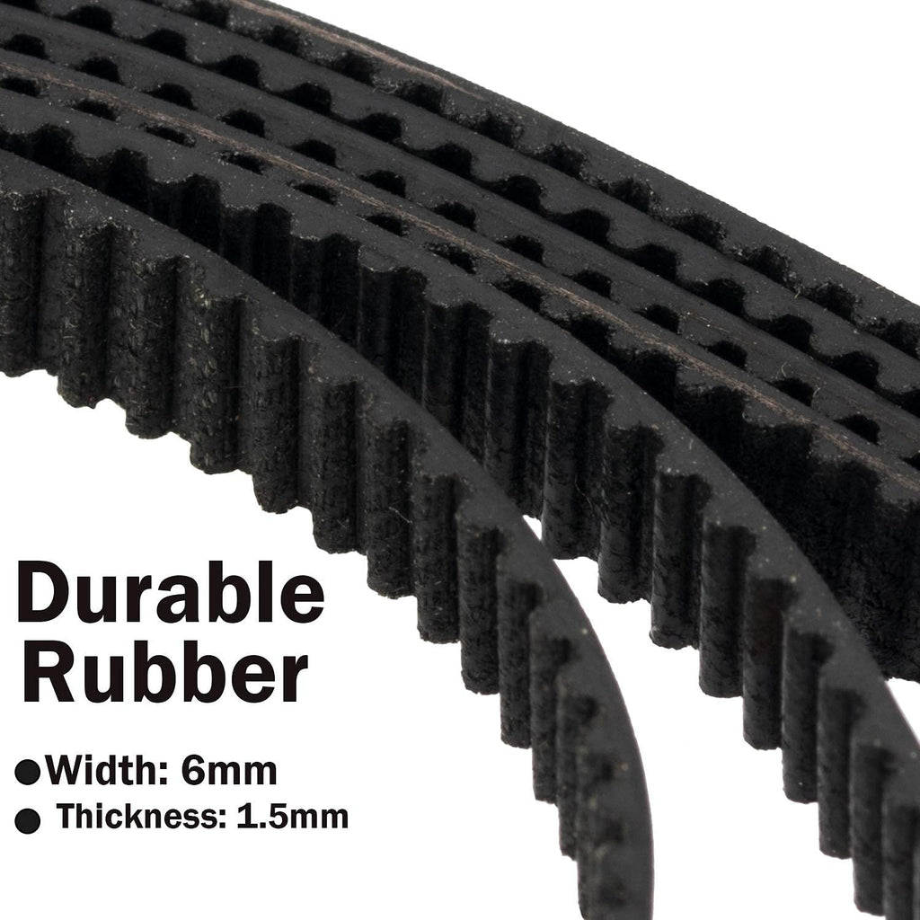 5pcs 400-2GT-6 Timing Belt Length=400mm Width=6mm Rubber Closed Loop GT2 Timing Belt for 3D Printer