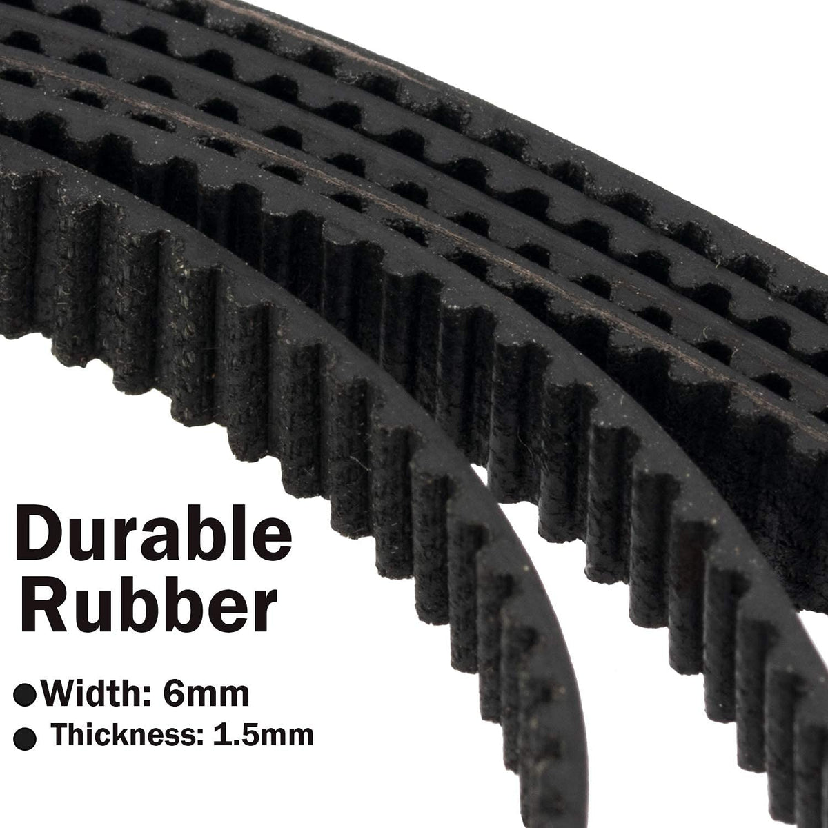 5pcs 400-2GT-6 Timing Belt Length=400mm Width=6mm Rubber Closed Loop GT2 Timing Belt for 3D Printer