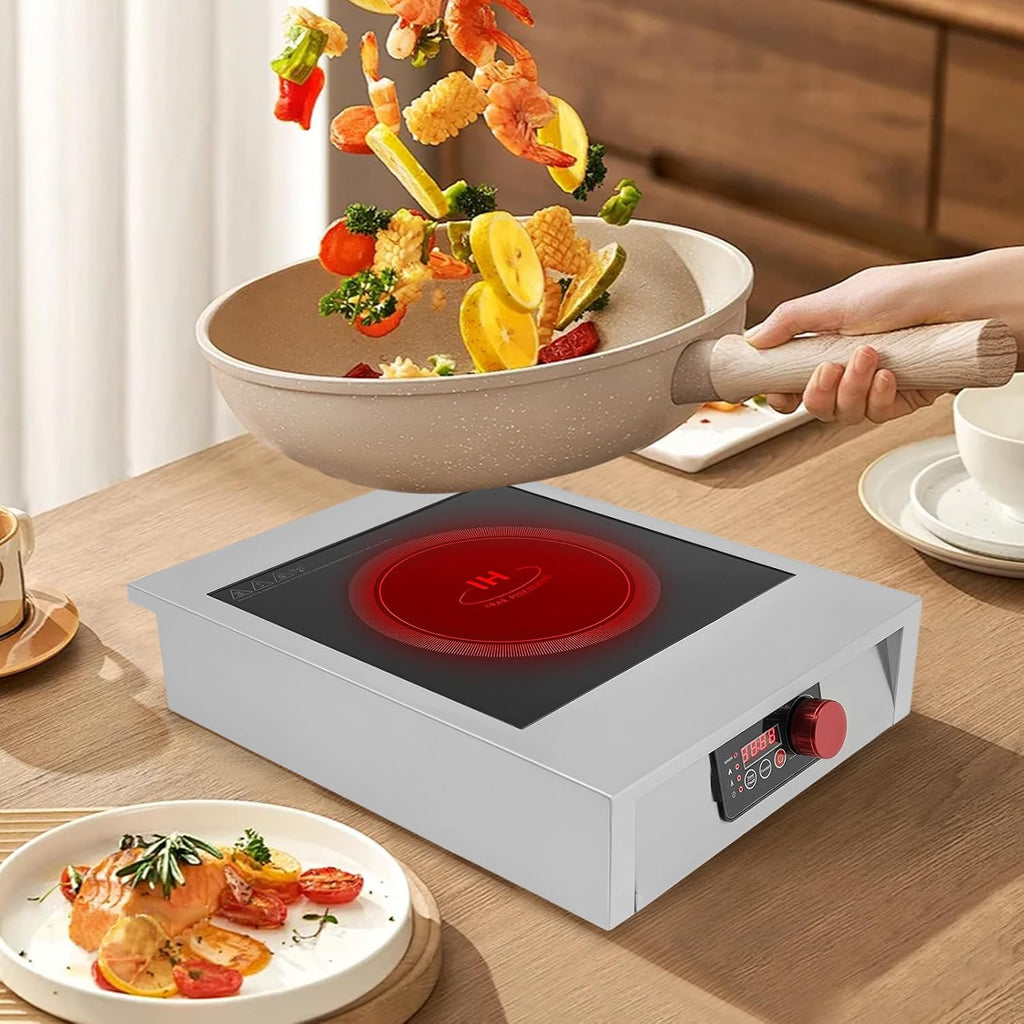 Commercial Induction Cooktop 110V 3500W Professional Electric Induction Burner Countertop Burner High Power Electric