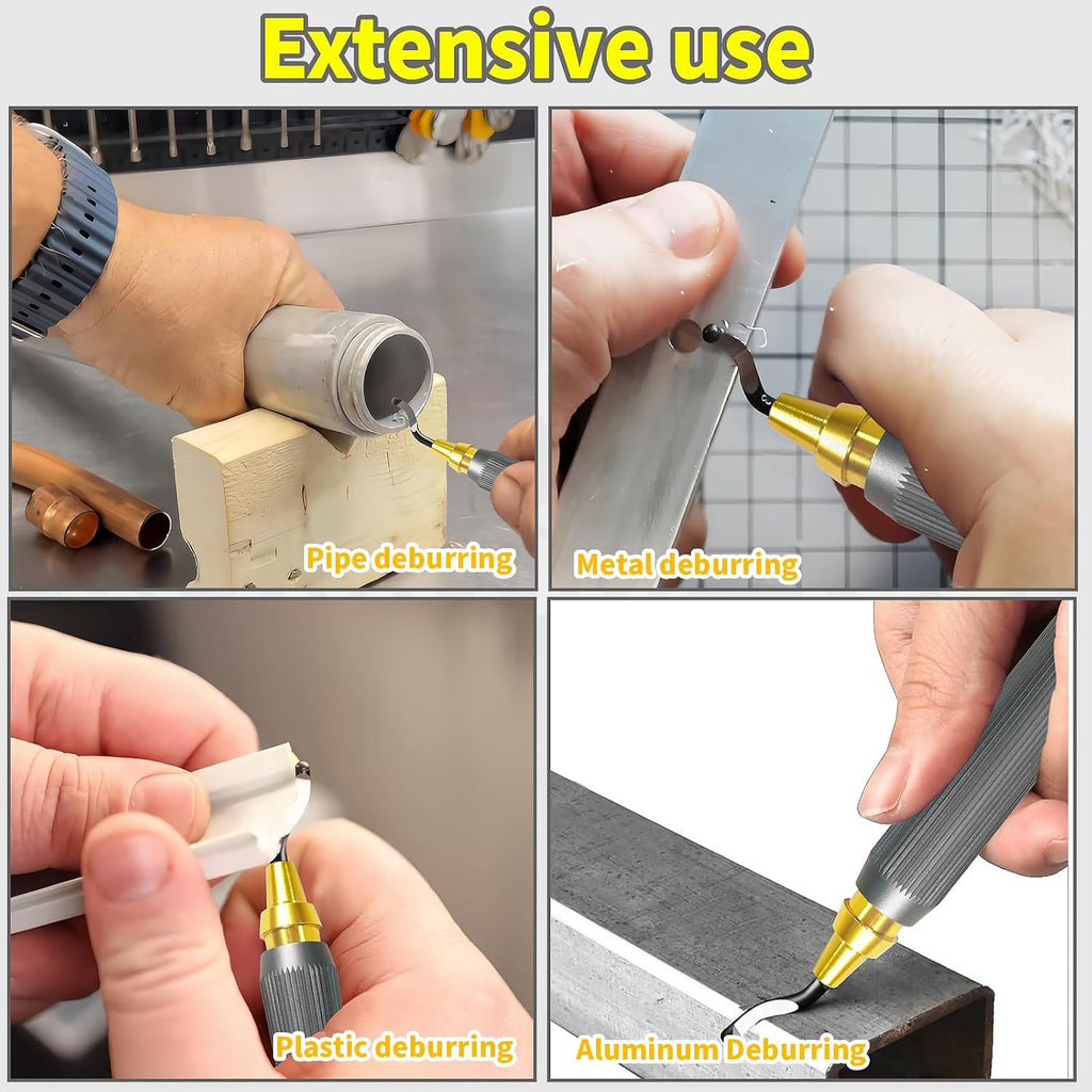 Deburring Tool 3D Printing, 10 Extra High Speed Steel Swivel Blades | Deburring Tool Double Head Anti Skid Handle