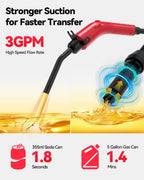 Leshein Fuel Transfer Pump 3GPM, Rechargeable Gas Can Pump