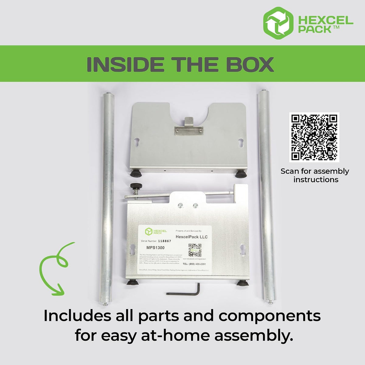 HexcelWrap Mini Packing Station, Honeycomb Paper Dispenser - 15"