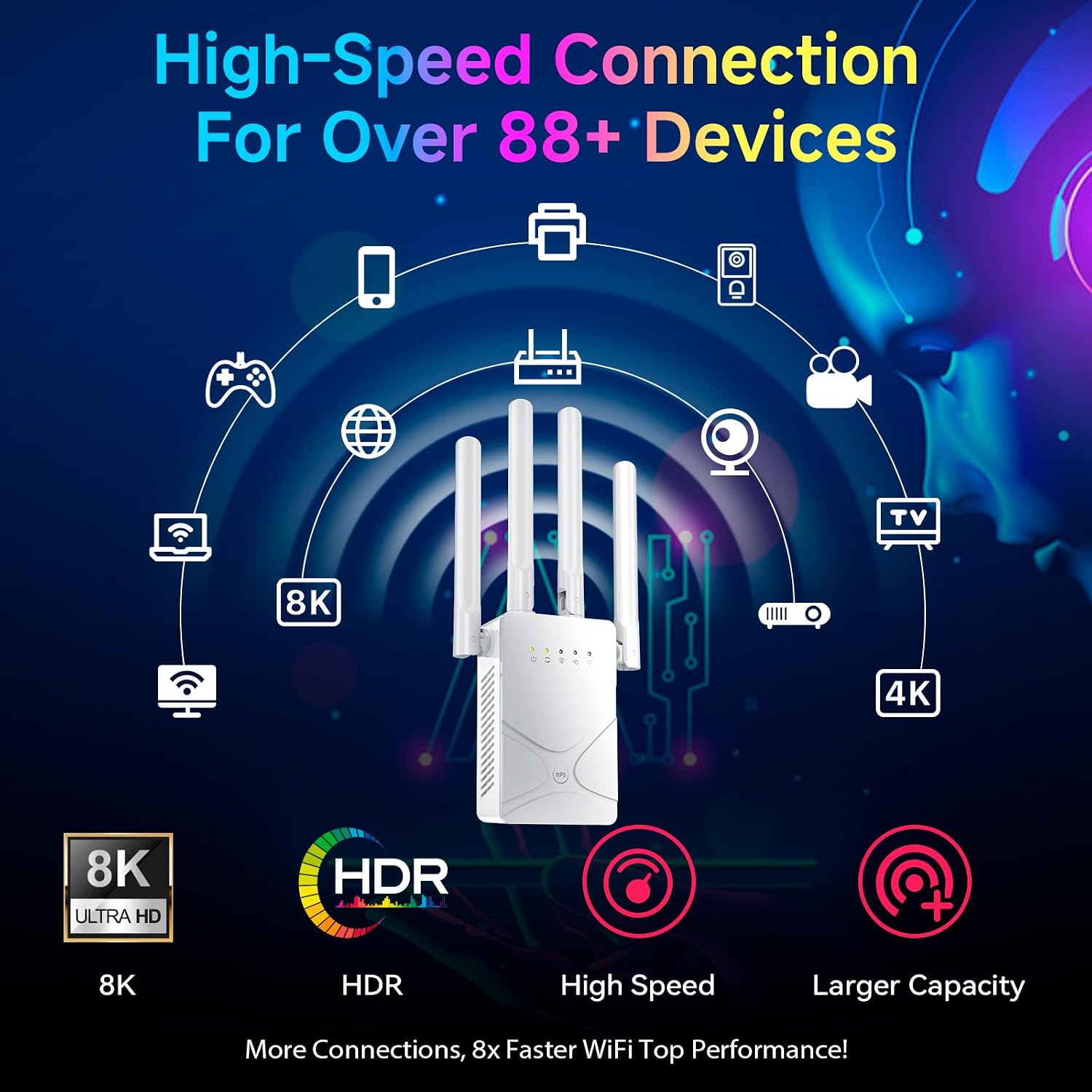 2026 WiFi Extender Signal Booster for Home,18888 Sq.ft WiFi Range Repeater | 97% Faster,Wireless Router Signal