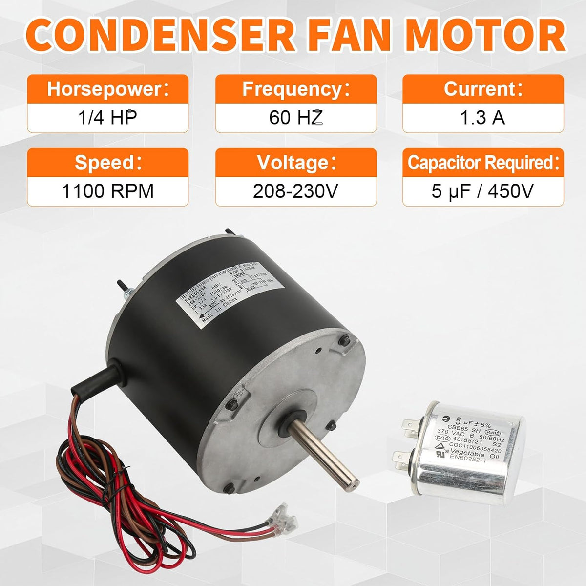 F48E06A48 Condenser Fan Motor Fit for York Coleman HVAC & Refrigeration