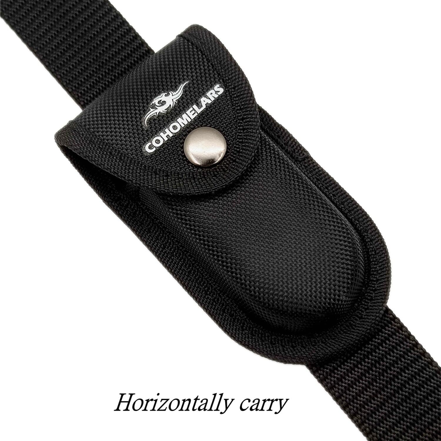 Multitool Belt Sheath for Leatherman, Gerber - Nylon Knife Pouch for Folding Knife - Snap Closure Knife Holder with