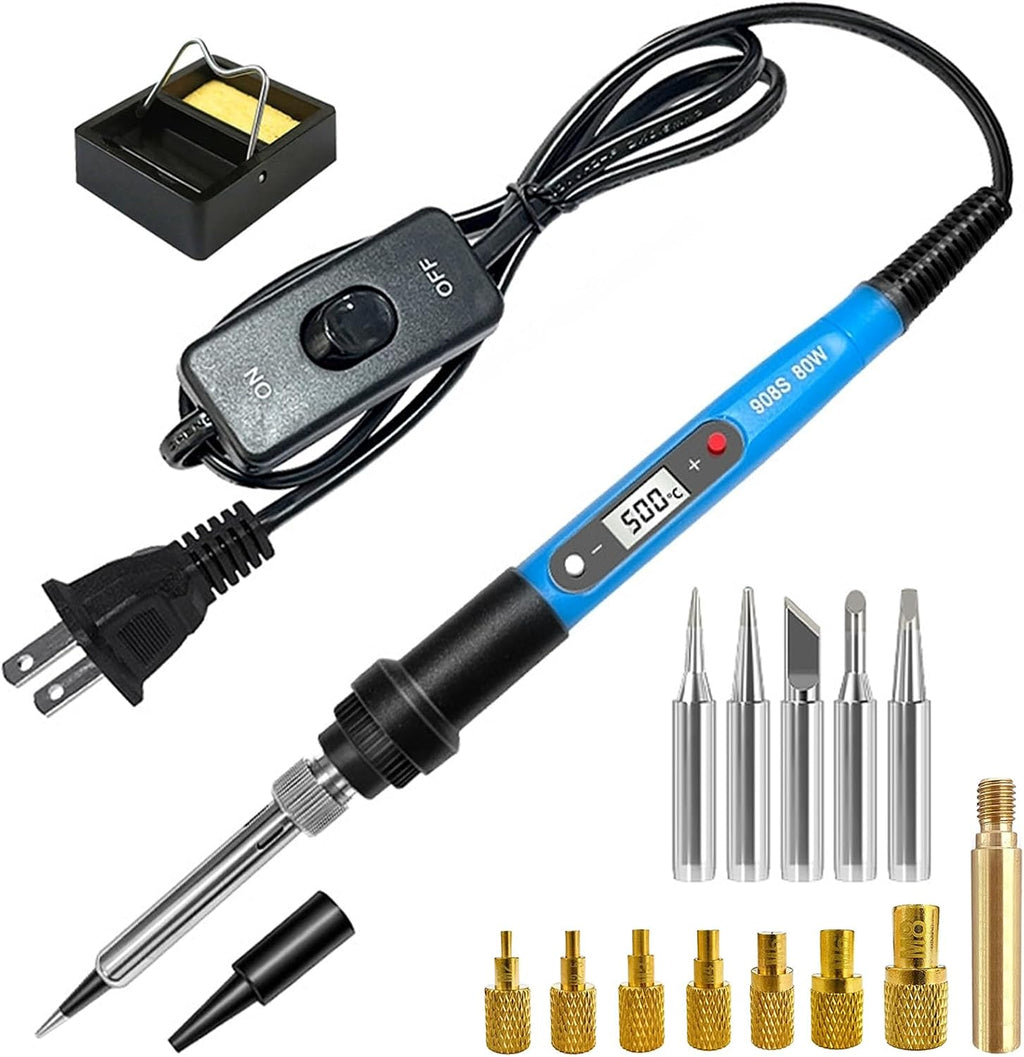 80W Soldering Iron Heat Set Insert Tool, LCD Digital Soldering Iron Kit