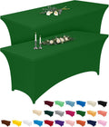 Spandex Tablecloth 6ft 2 Pack Green