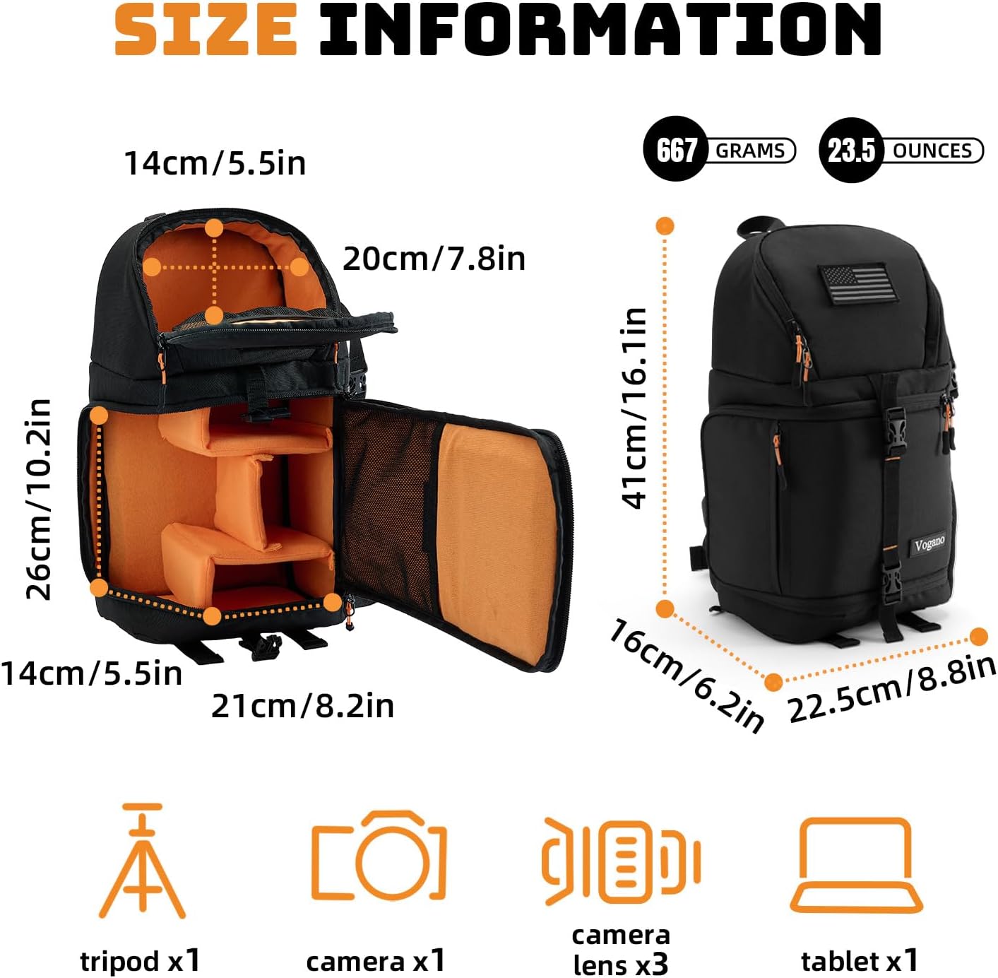 Camera Sling Bag for Photographers - Waterproof Single-Shoulder Camera Case with Adjustable Dividers, Rain Cover &
