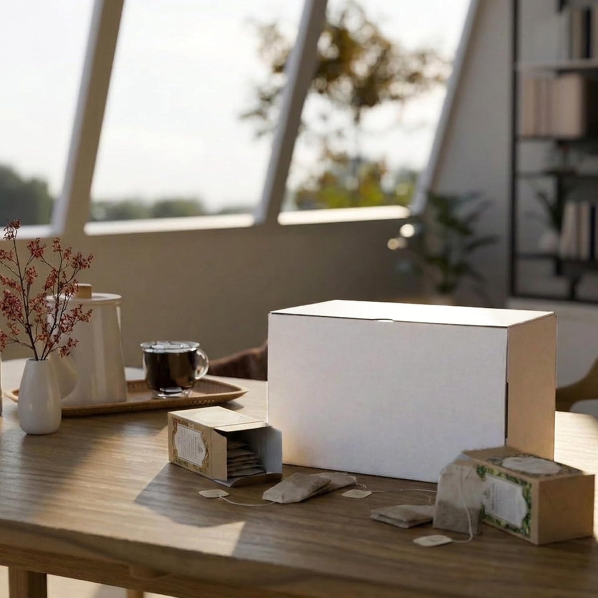13x10x6 inch Shipping Box Set of 15, White Corrugated Cardboard Mailer Box