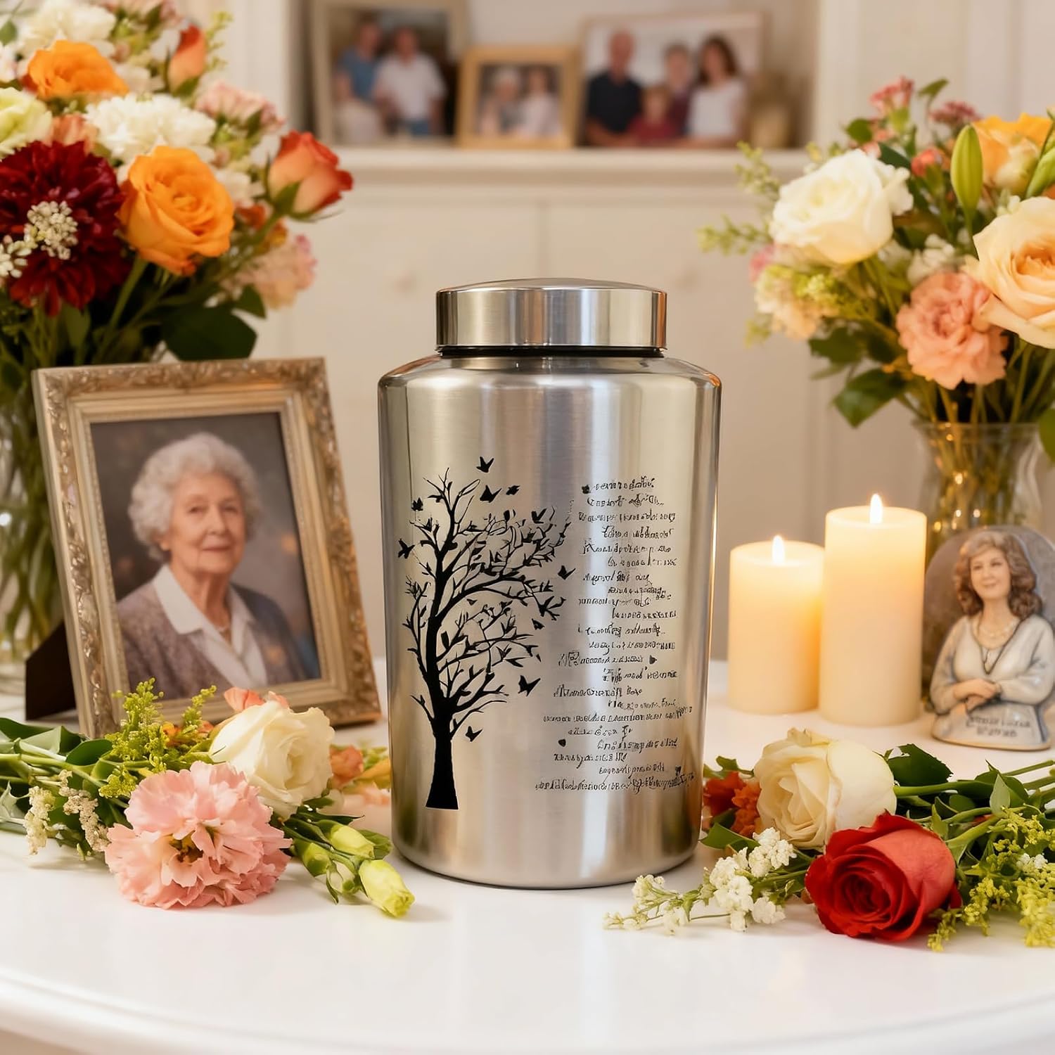 Large Cremation Urns for Human Ashes, for Adult Female & Male