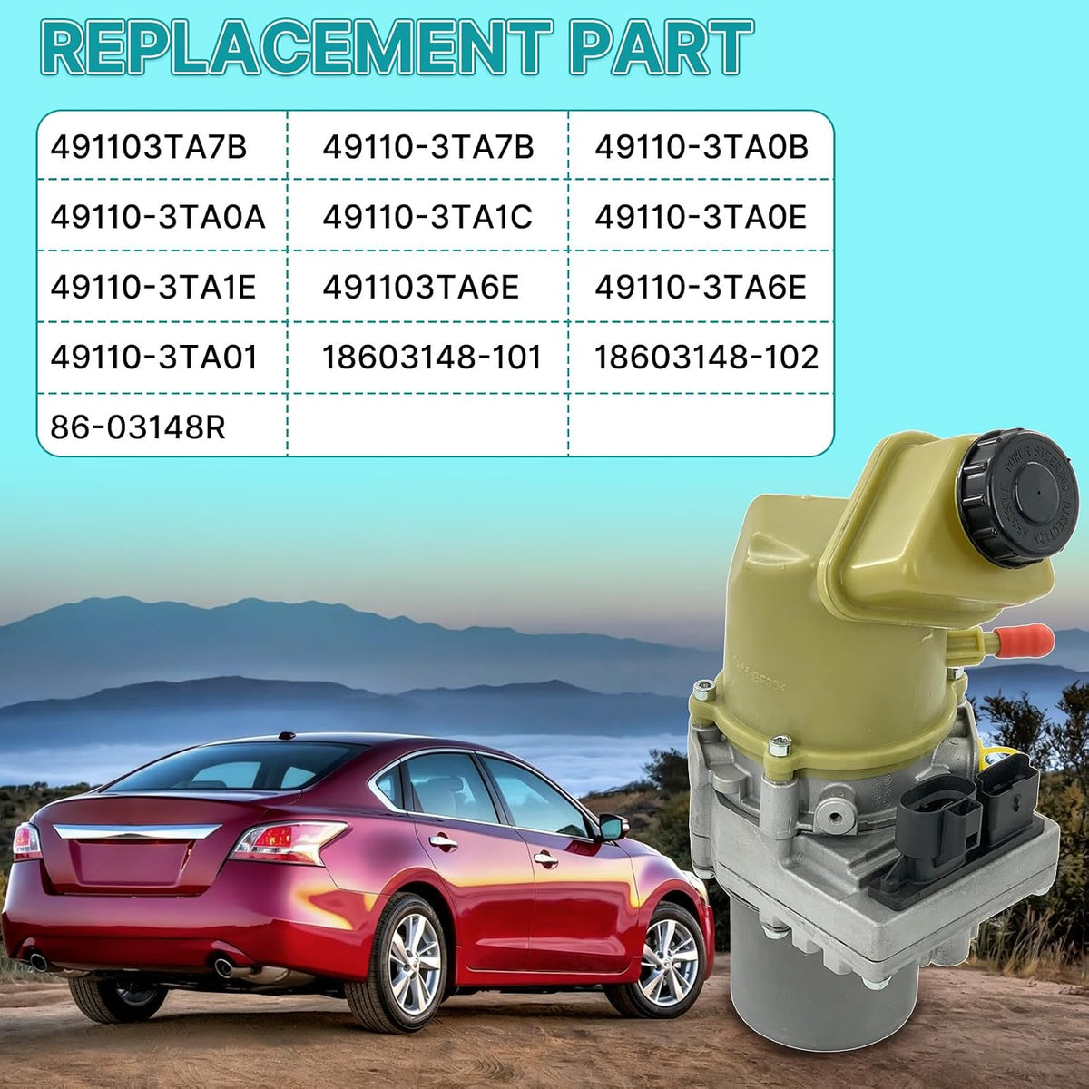 49110-3TA7B Power Steering Pump Fits for 2013-2015 Nissan Altima 2.5L 3.5L
