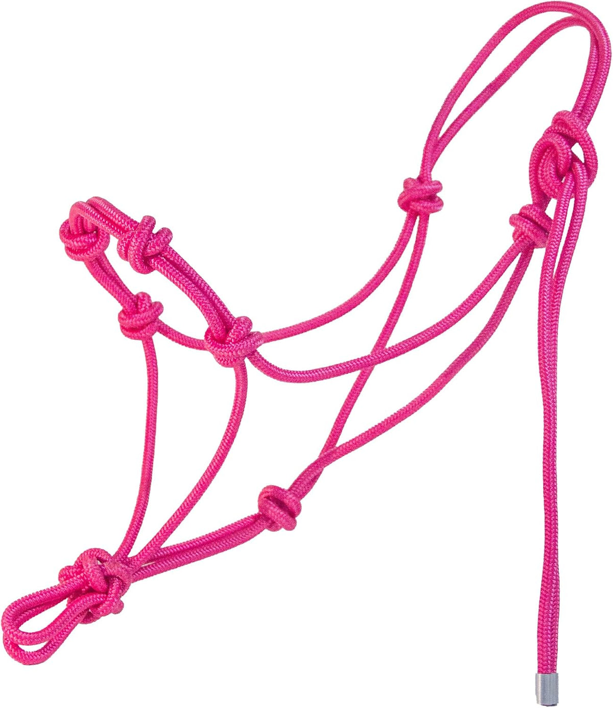 4 Knot Rope Halter for Horses – Strong 1/4″ Stiff Rope Bitless Training Halter,Lightweight & Adjustable