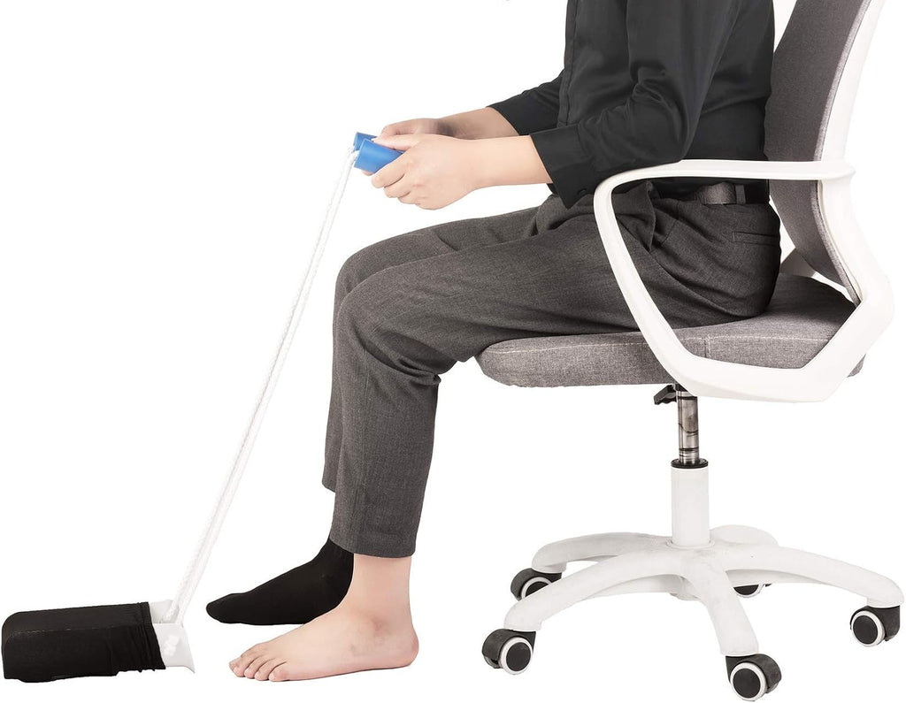 Wide 5" Sock Aid with Foam Handles and Length Adjust Cord-Sock Assistant Device for Put On Socks