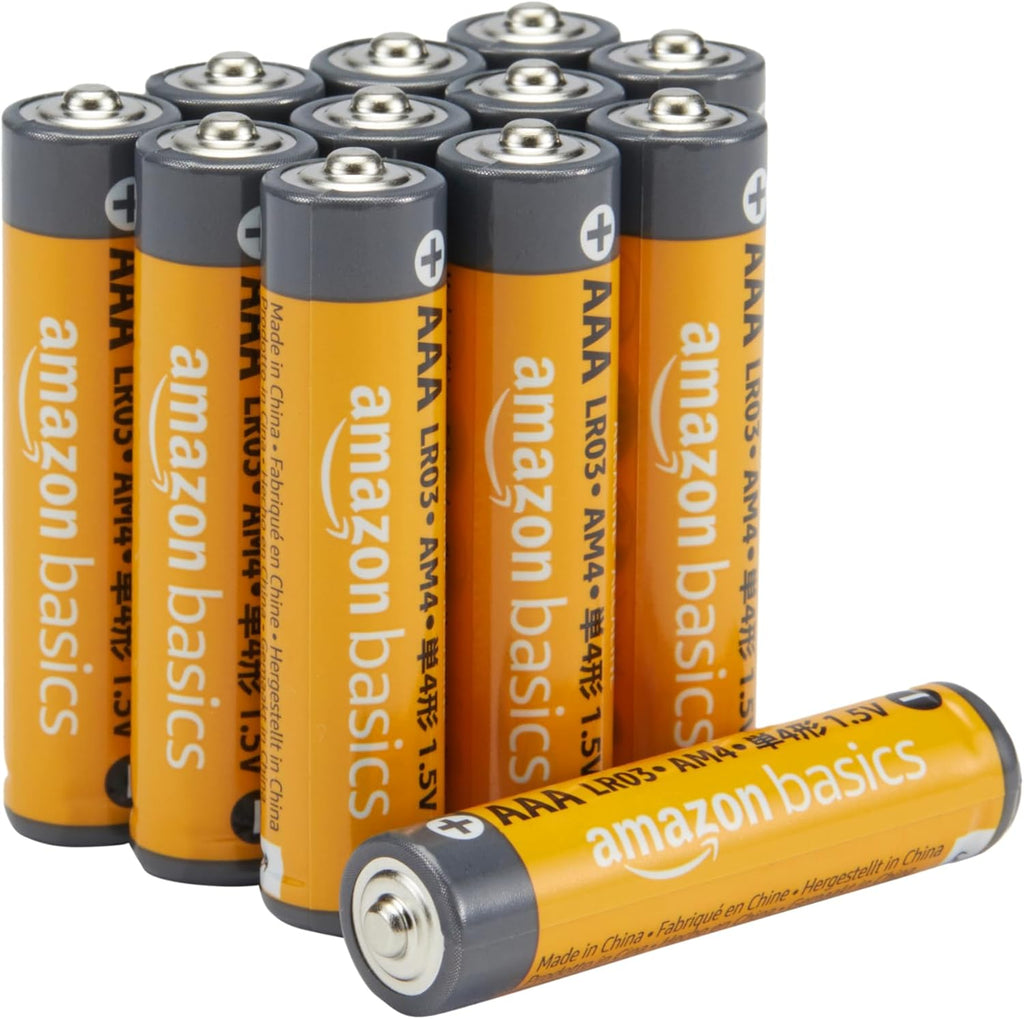AAA Long-Lasting Alkaline Batteries, 12 Count, 1.5 Volt, 10-Year Shelf Life