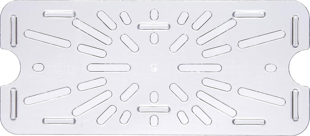 Plastic Drain Shelf for 1/3 Size Food Pan Clear (Pack of 6)