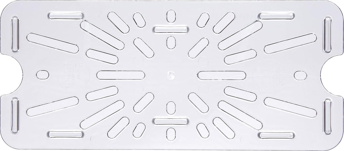 Plastic Drain Shelf for 1/3 Size Food Pan Clear (Pack of 6)