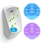 Urinal Screen Deodorizer, EVA Anti-Splash, Blue & Purple, 12 Pack