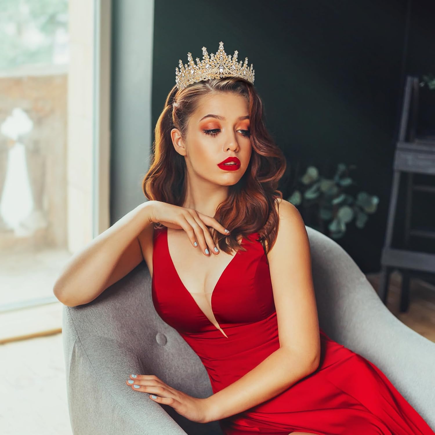 Tiara Crowns for Women & Girls - Bridal, Wedding, Prom, Quinceanera, Birthday & Christmas Crown Gifts